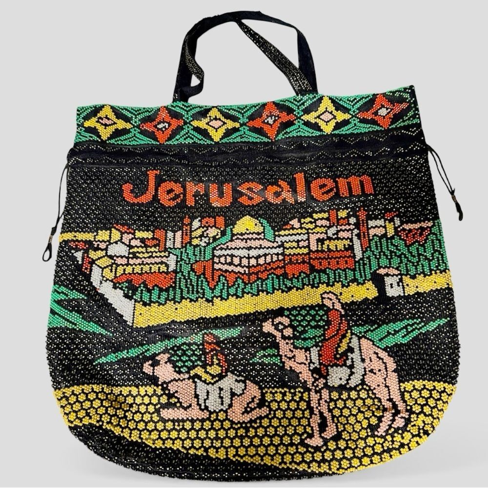 Handmade Beaded Jerusalem Bag Women Multicolor Travel Holy Land Art Tote